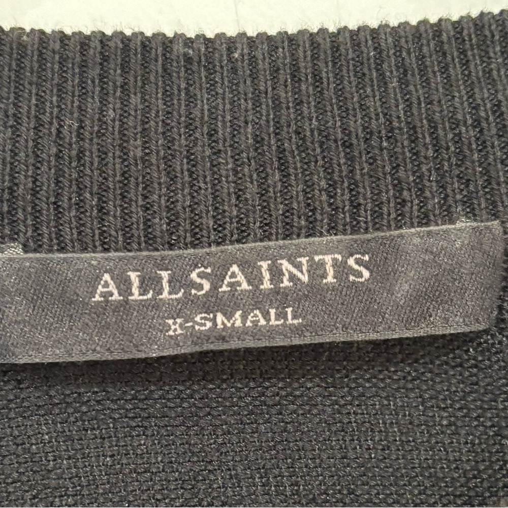 ALLSAINTS Suzie Jumper Snap Sleeve Black Sweater - Picture 5 of 5